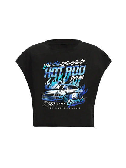 Casual Round Neck Graphic T-Shirt