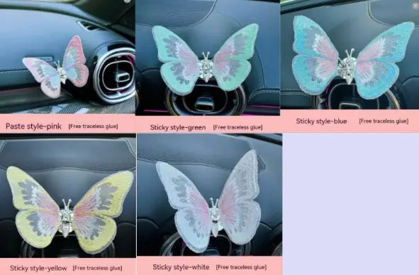 Moving Embroidery Car Butterfly