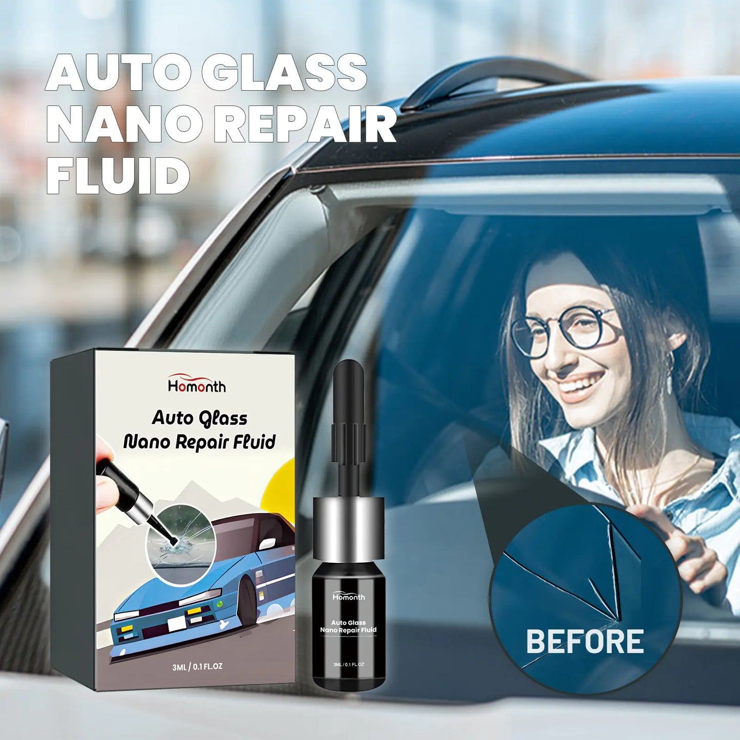 Car Windshield Cracks Repair Liquid