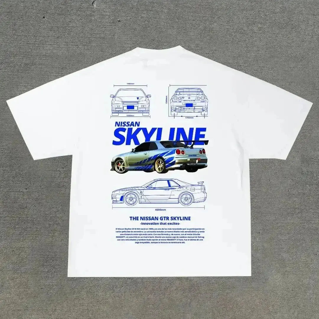 New Car Letter Print T-Shirt