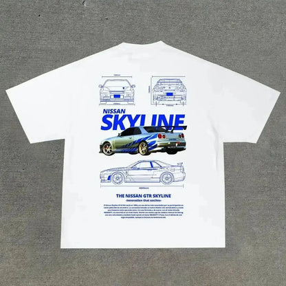 New Car Letter Print T-Shirt