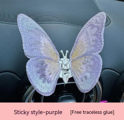 Moving Embroidery Car Butterfly