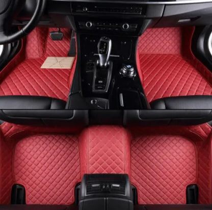 Diamond Leather Wire Ring Car Mat