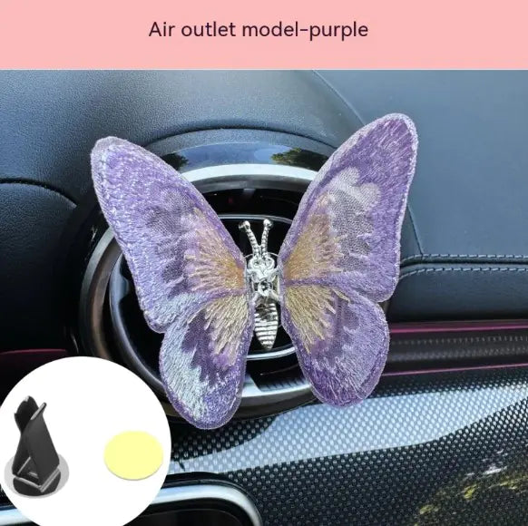 Moving Embroidery Car Butterfly