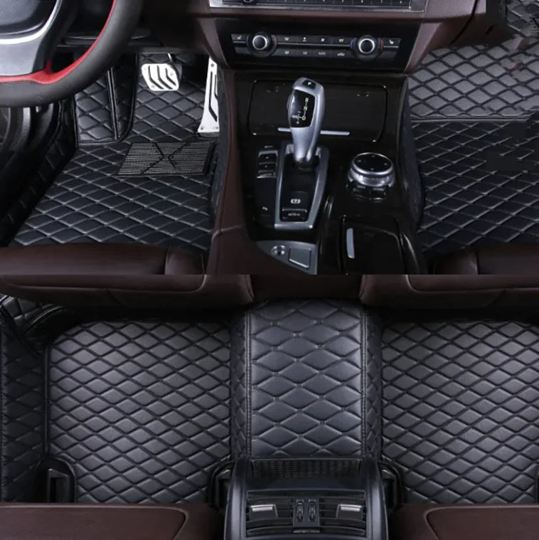 Diamond Leather Wire Ring Car Mat