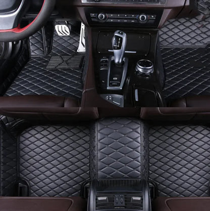Diamond Leather Wire Ring Car Mat
