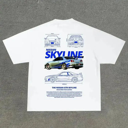 New Car Letter Print T-Shirt