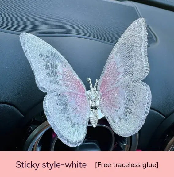 Moving Embroidery Car Butterfly