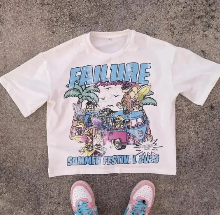 New Car Letter Print T-Shirt