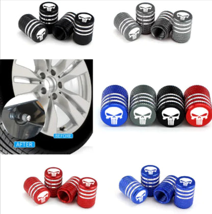 Long Tooth Skull Tire Valve